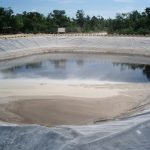 Landfill Leachate water in a pond
