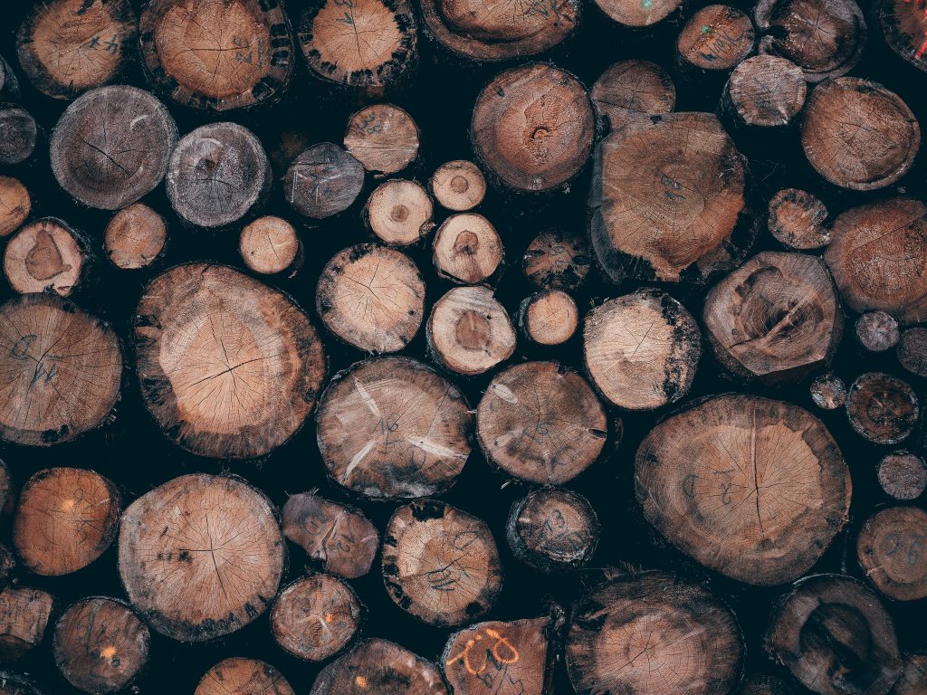 Pulp and paper resources, wooden logs